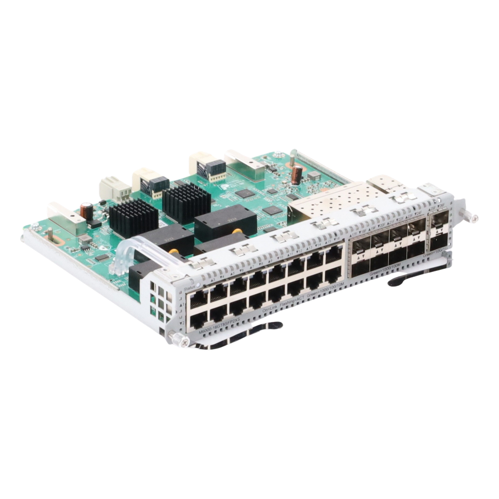 Tarjeta de Red con 16 puertos RJ45 1Gb, 8 puertos SFP 1Gb y 2 puertos SFP+ 10Gb para Chasis RG-NBS6002