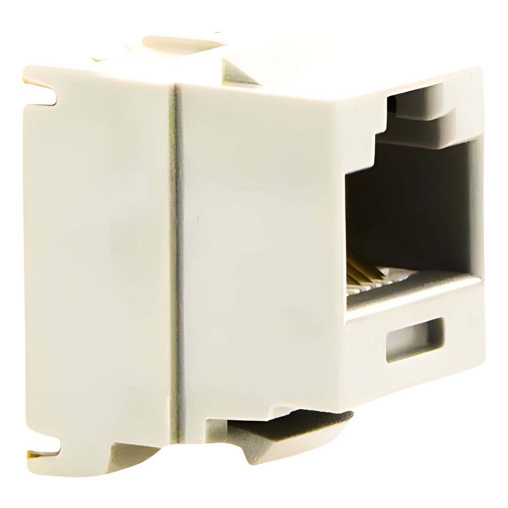 Conector Jack Estilo 110 (de Impacto), Tipo Keystone, Categoría 6, de 8 Posiciones y 8 Cables, Color Gris