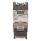 Plug RJ45 Blindado, Instalación Recta, Terminación en Campo Certificable, Compatible con Cat5e, Cat6 y Cat6A, Color Plata