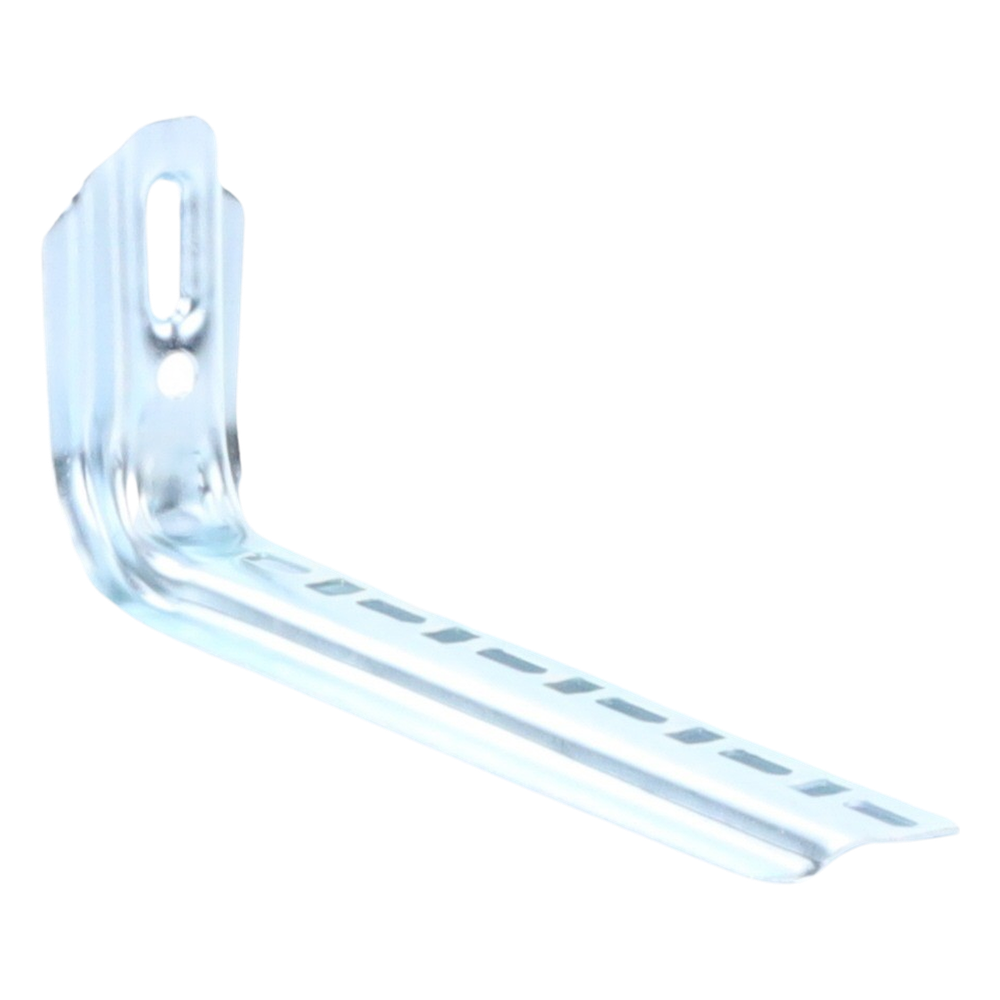 Ménsula omega tipo L inteligente, 310 mm de ancho, con acabado Electro Zinc