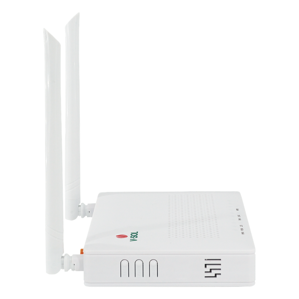 ONU Dual G/EPON con Wi-Fi en 2.4 GHz + 4 puertos LAN Gigabit, hasta 300 Mbps vía inalámbrico