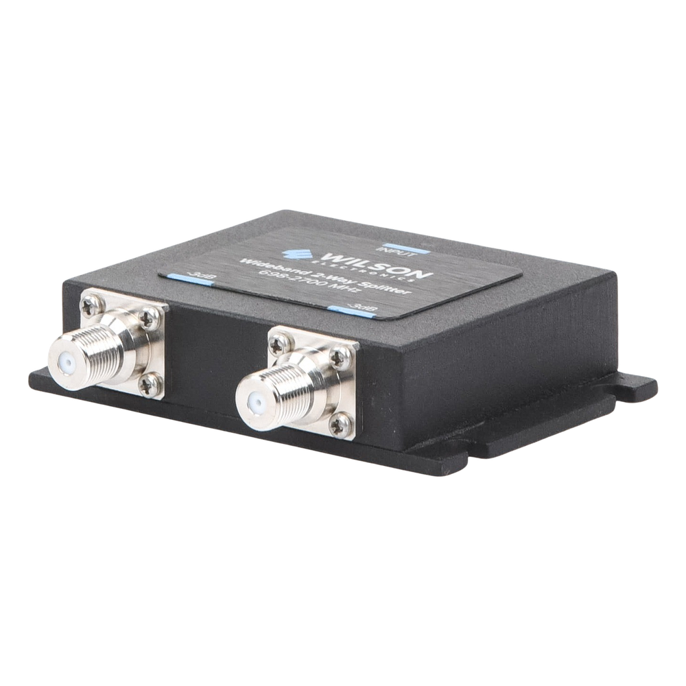 Divisor de Potencia Coaxial 2 Vías / 698-2700 MHz / 75 Ohm / Pérdida por División 3 dB / Aislamiento ≥20 dB / Conector F-hembra / Diseño Microstrip