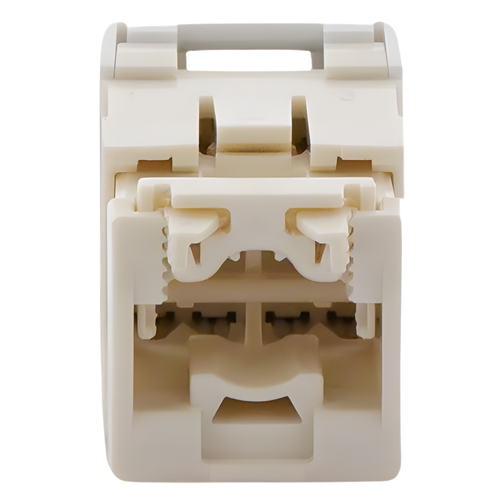 Conector Jack RJ45 Estilo TG, Mini-Com, Categoría 6, de 8 Posiciones y 8 Cables, Color Blanco
