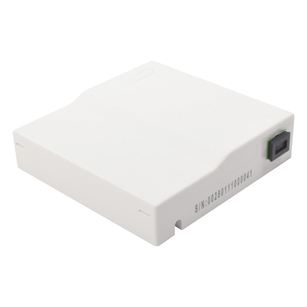 Caja Terminal de Fibra Óptica (Roseta) con un Acoplador SC/APC, Color Blanco