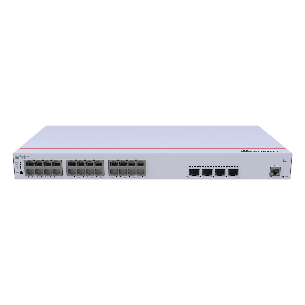 Switch de Distribución/Core Gigabit Administrable PoE Capa 3 / 24 puertos 10/100/1000 Mbps (PoE) / 4 Puertos 1GE SFP Uplink / ERPS / Rutas Estáticas / iStack / PoE Perpetuo / 400W / Administración Nube Gratis