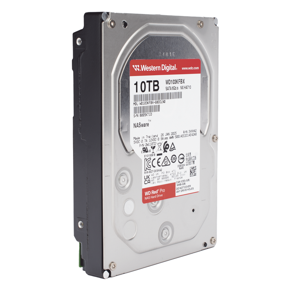 Disco Duro Red Pro de 10TB / 7200 RPM / Optimizado para NAS / Uso 24-7 / 5 Años de Garantia