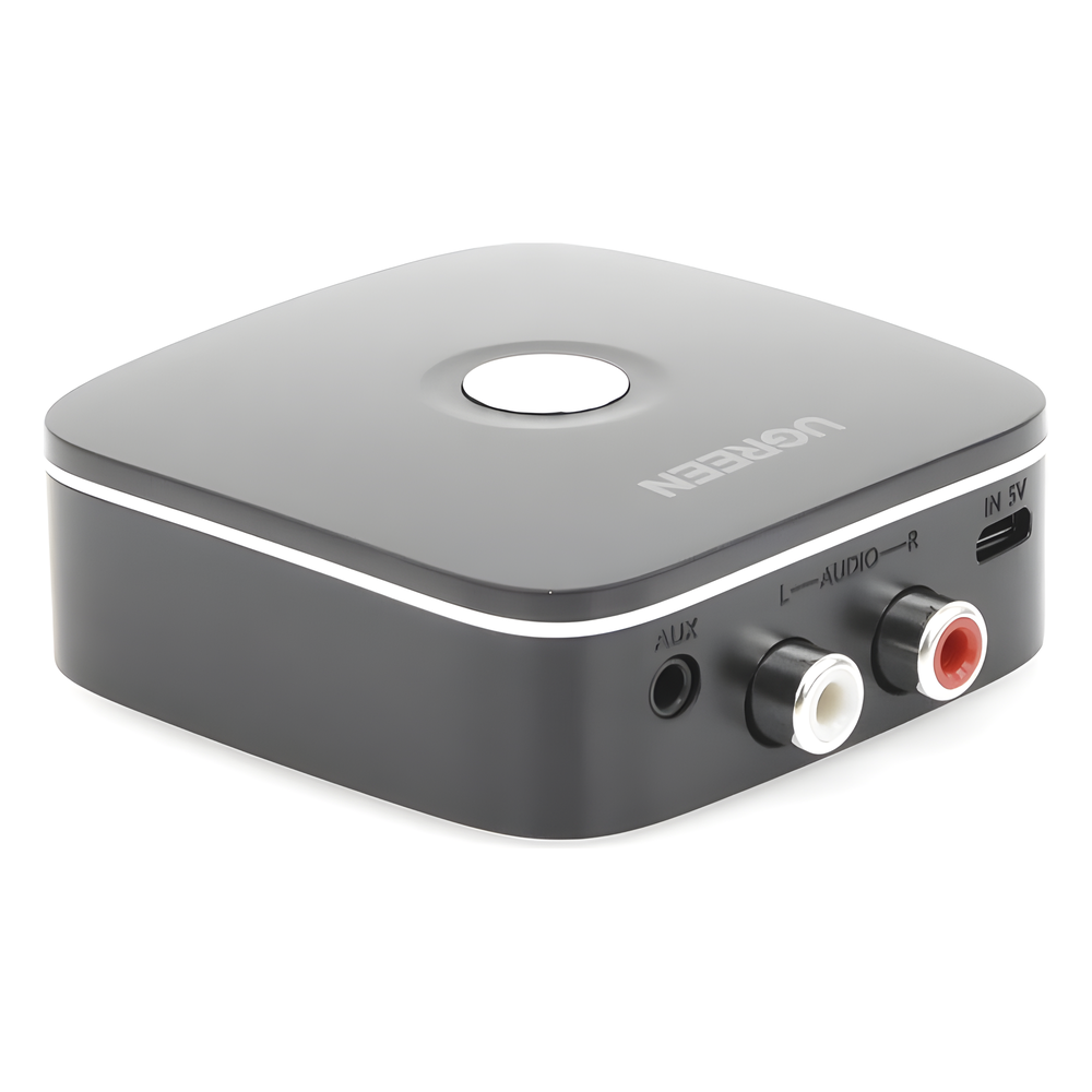 Receptor de Audio Bluetooth 5.0 a RCA o Auxiliar 3.5mm / Tecnología EDR / Reconexión Automática / Hasta 10 m / Ideal para Conectar Celulares, o Tabletas hacia alguna Bocina o Sistema de Audio
