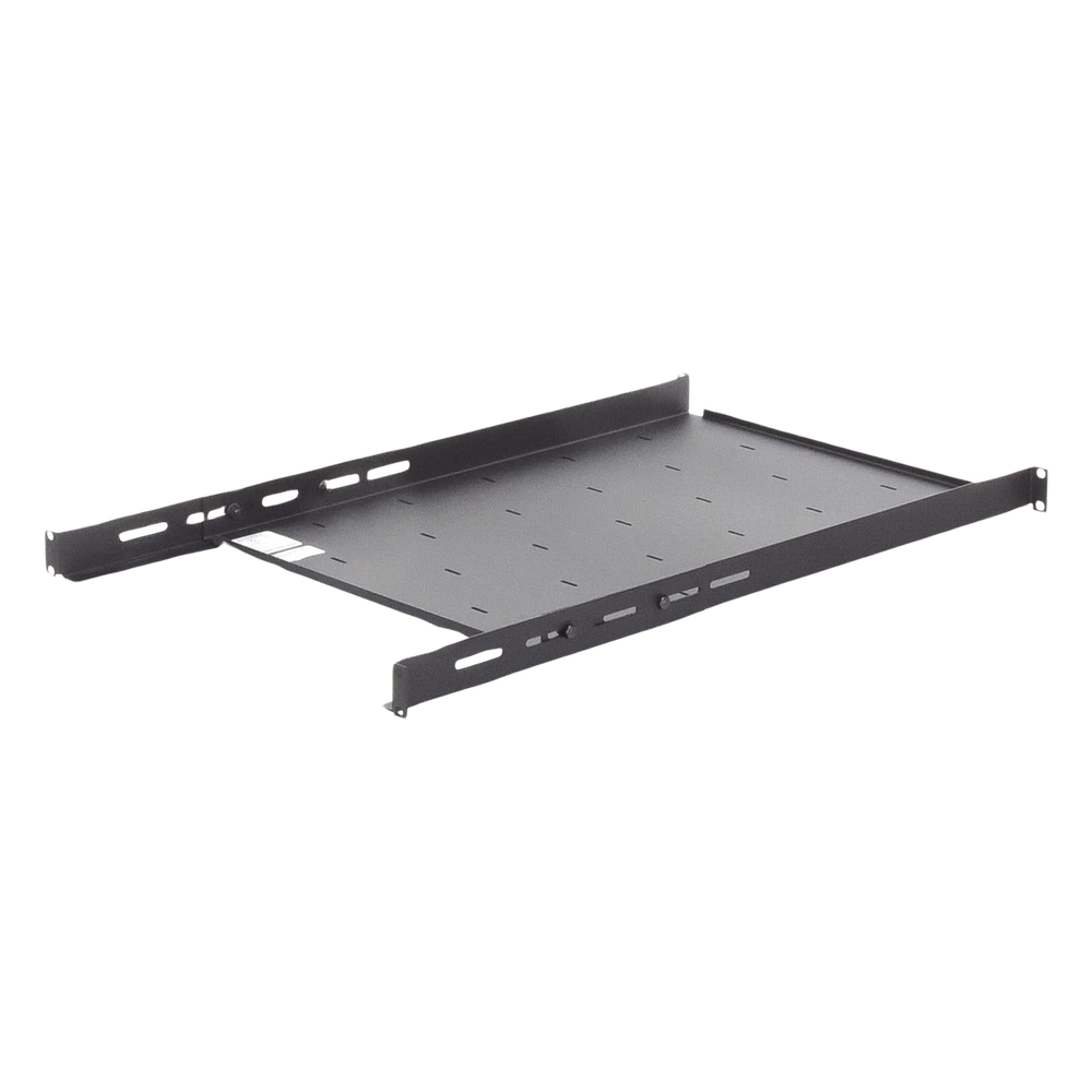 Charola Ajustable para Rack de 19" de 4 postes de 1 Unidad de Espacio. Profundidad de 633 a 816 mm