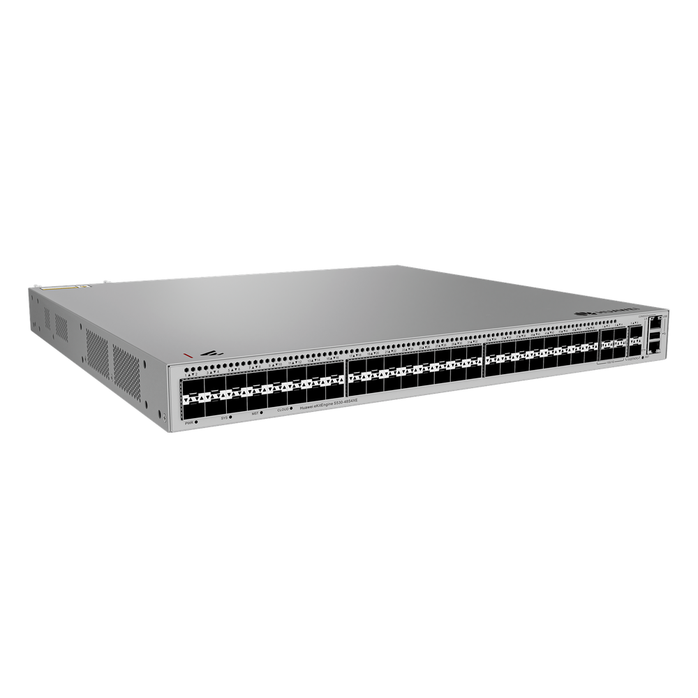 Switch Empresarial Core Gigabit Administrable  Capa 3 / 48 puertos 1GE SFP / 4 Puertos 10GE SFP+ Uplink / 2 Puertos 10GE SFP+ (Stack) / ERPS / Ruteo Dinamico (RIP, OSPF, IS-IS y BGP)  / iStack / Administración Nube Gratis