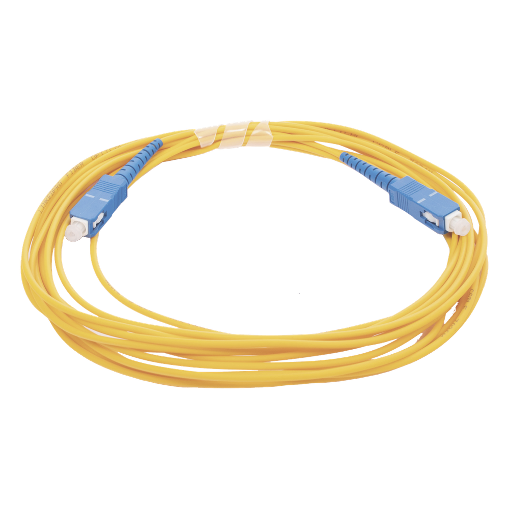 Jumper de Fibra Óptica Monomodo SC/UPC - SC/UPC Simplex, Color Amarillo, 5 Metros (16.40 Pies)