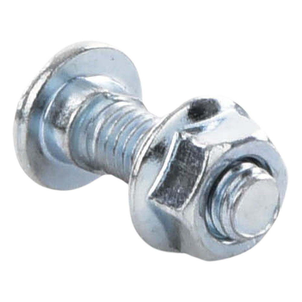 Tornillo + tuerca milimétrico, con acabado Electro Zinc