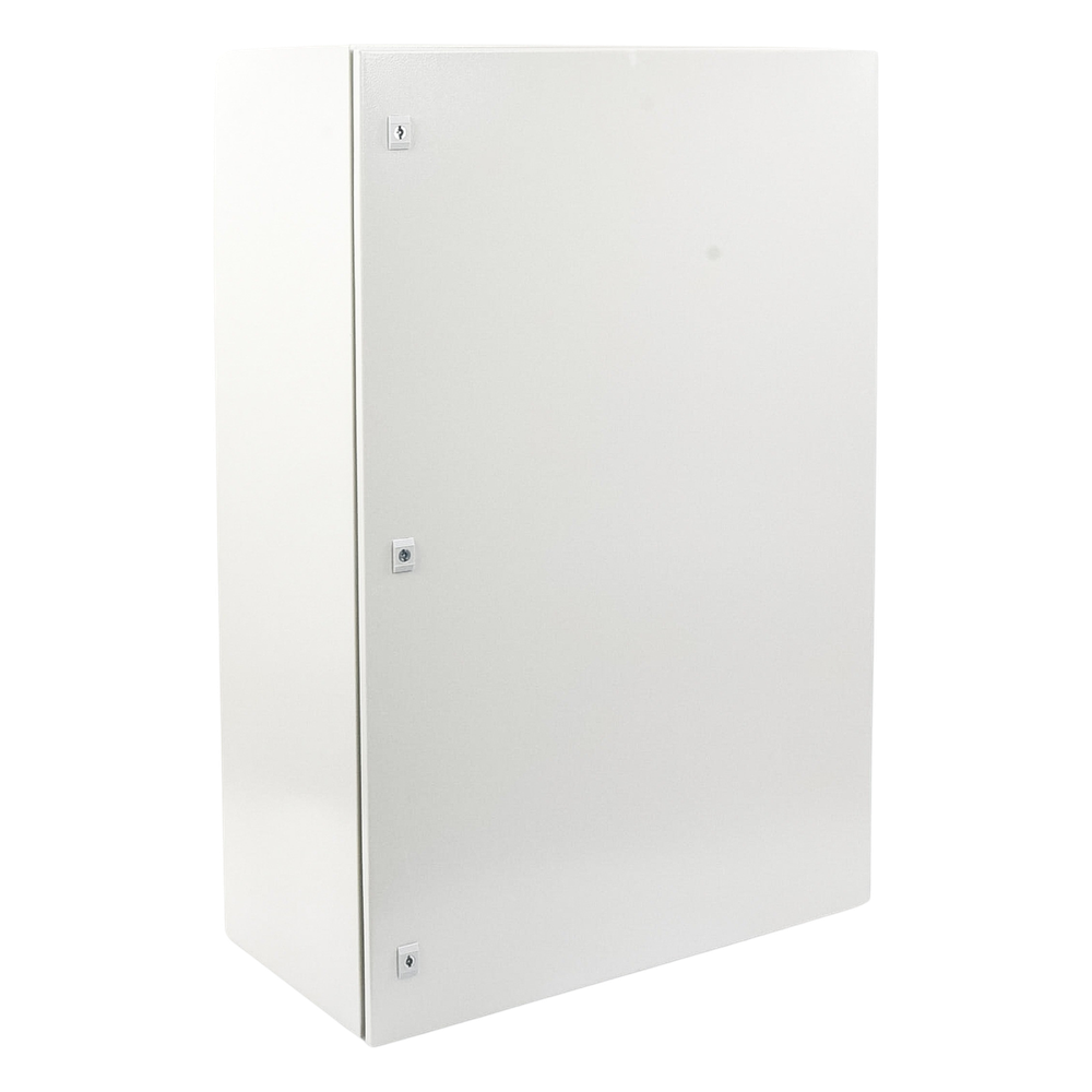 Gabinete de Acero IP66 Uso en Intemperie (800 x 1200 x 400 mm) con Placa Trasera Interior Metálica y Compuerta Inferior Atornillable (Incluye Chapa y Llave).