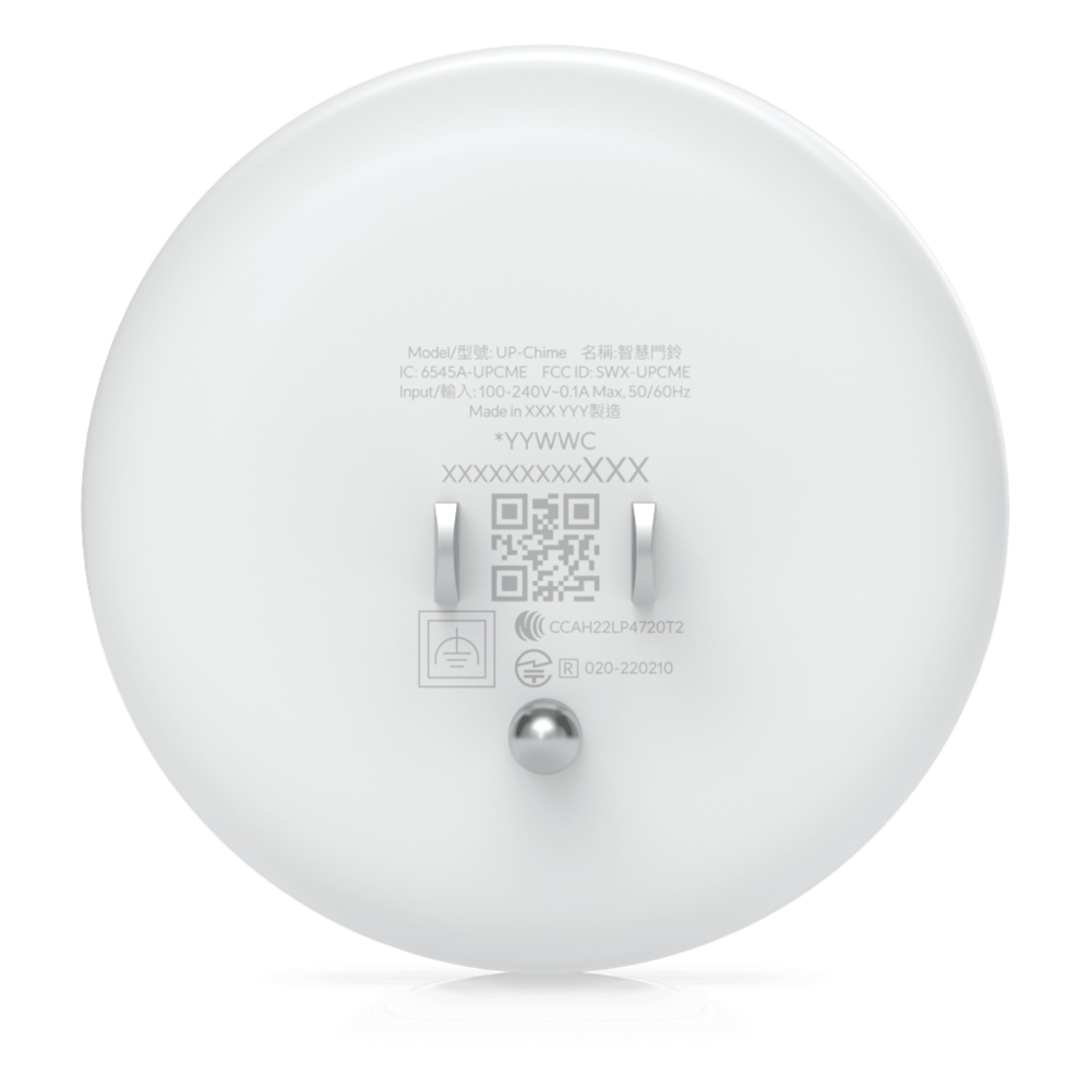UniFi Protect WiFi Smart Chime Plug-in para Timbre Inteligente, Sonido de Altavoz Hasta 80dB, Conexión Inalámbrica Auto-Link, Instalación Directa a Toma AC