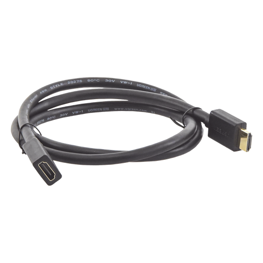 Cable Extensor HDMI de 1 Metro (3.28 Pies) / 4K@60Hz / 3D / HDR / Macho a Hembra / Núcleo de Cobre Estañado / Transmisión Estable