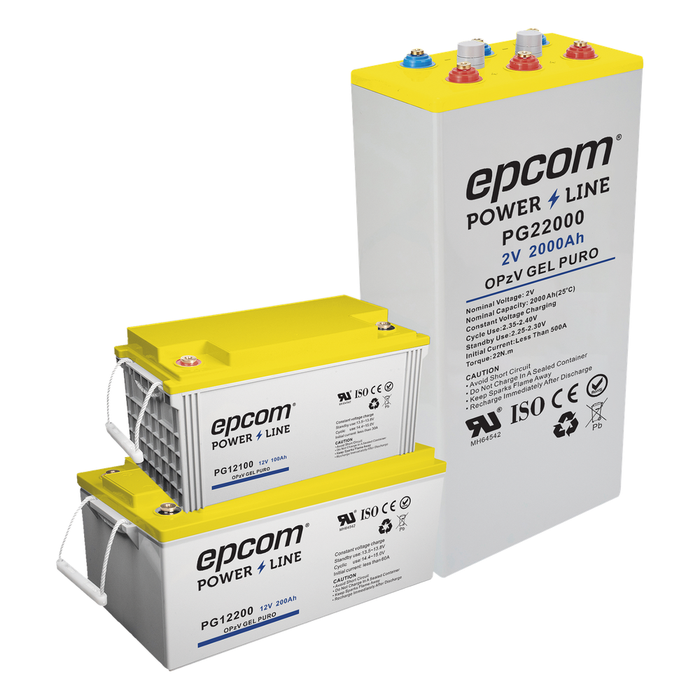 Batería de GEL PURO OPzV / 12 V @ 200 Ah / Ciclo profundo / Uso en Aplicaciones Fotovoltaicas y de Respald