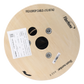 Carrete de 1 km de Fibra Óptica Aérea Mini Figura 8 G.657A2 Tipo Drop, Monomodo de 2 Hilos (Bifibra), Diseñada para Fusionarse, Color Negro, Span 80, (No Soporta Conectores Mecánicos)