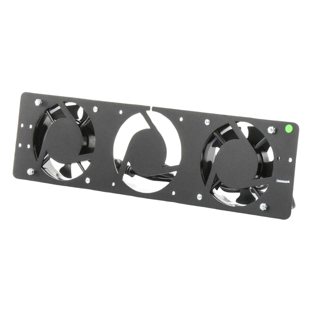 Kit de 2 Ventiladores 110 Vca (12 x 12 cm) con Clavija para Gabinete de Piso