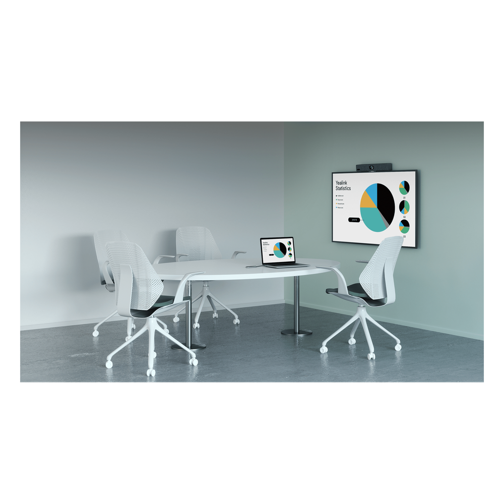 Barra de Videoconferencia A10 de Yealink para Salas Pequeñas con Android Integrado para Microsoft Teams y Modo BYOD - Incluye Control Remoto