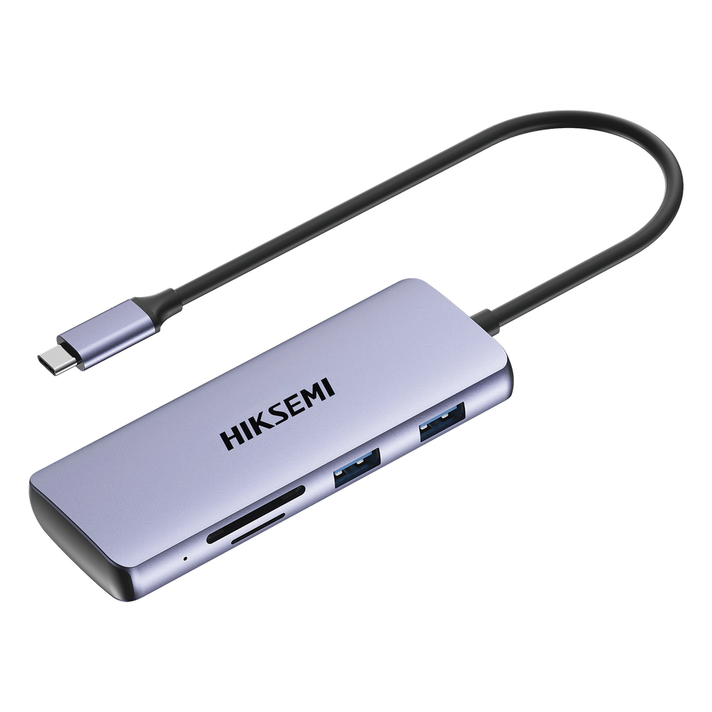 Hub USB-C 8 en 1 / HDMI 4K / 3x USB 3.0 + 1x USB 2.0 / SD + Micro SD / PD 100W / Aleación de Aluminio