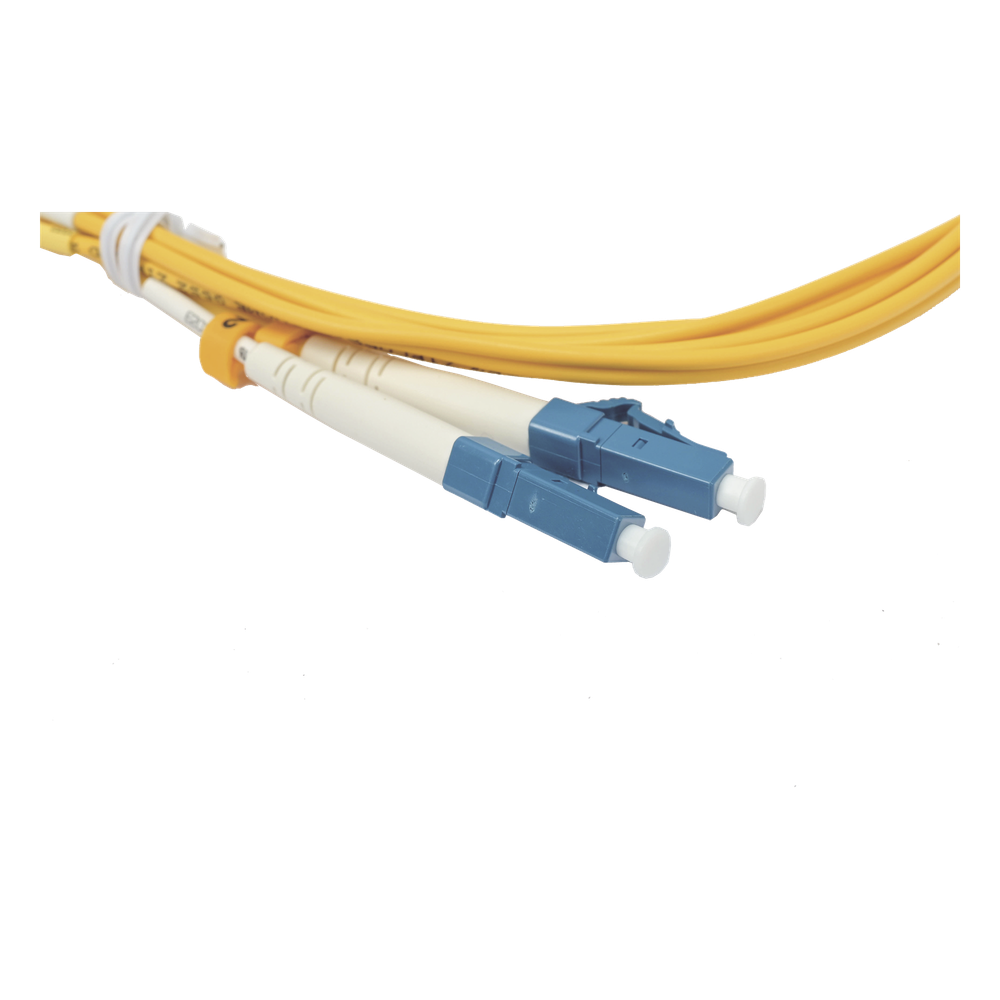 Jumper de Fibra Óptica Duplex, Monomodo, con Conectores LC/UPC-LC/UPC, 2 Metros (6.56 Pies)
