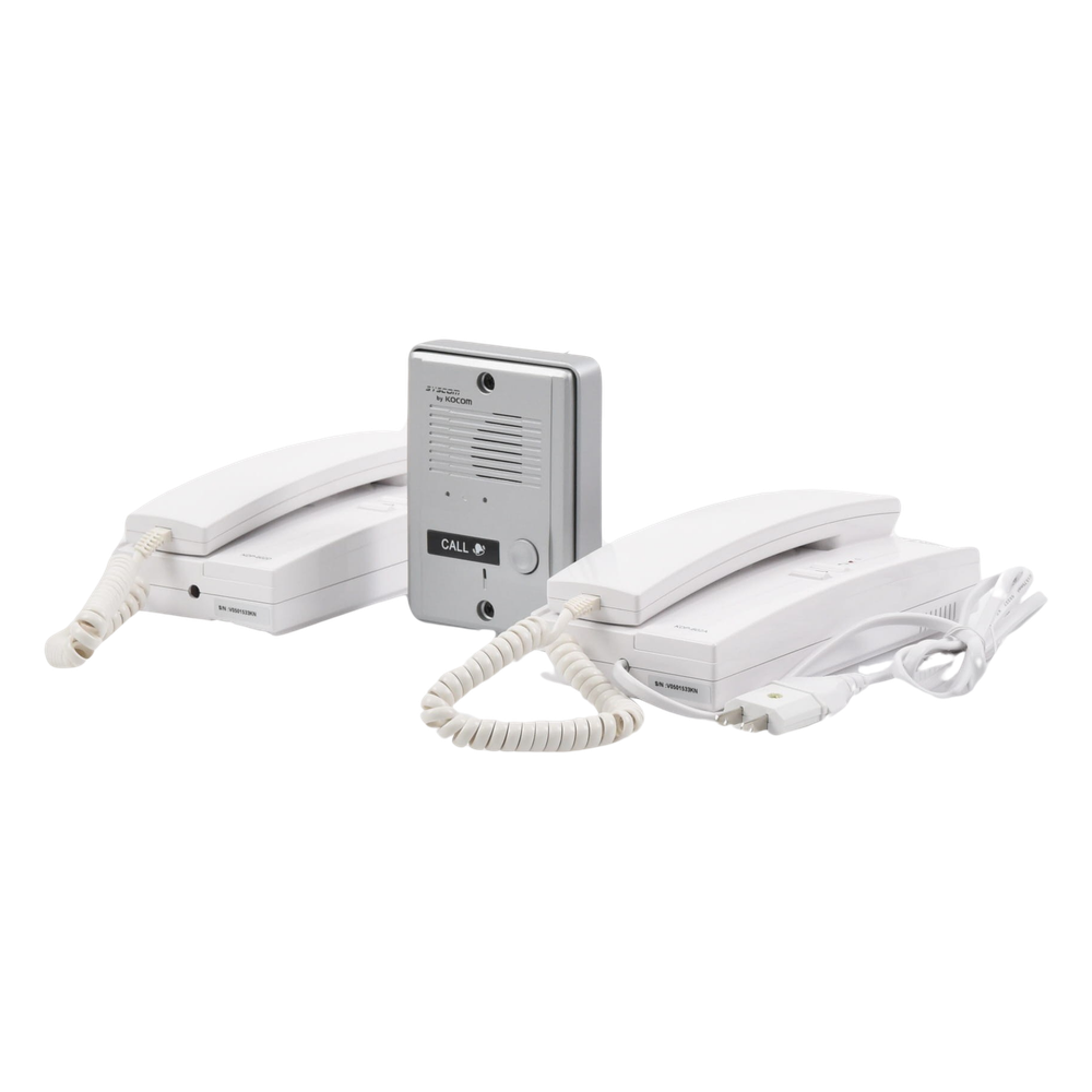 Kit de Audio Portero con 2 Auriculares y Frente de Calle