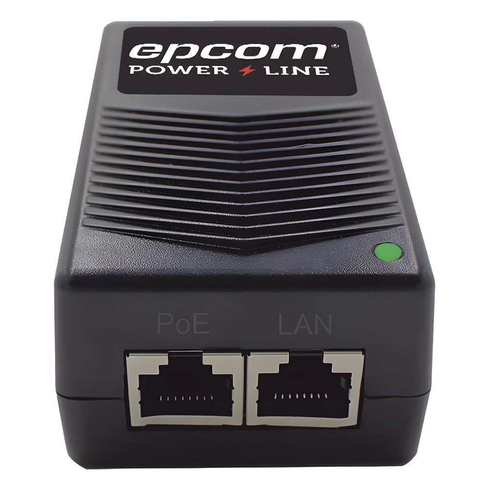 Adaptador de pared / Inyector PoE / 24 Vcc / 1 A / Controlado por chip IC / Protección contra OV, OC, SC, UV/  Fácil de instalar