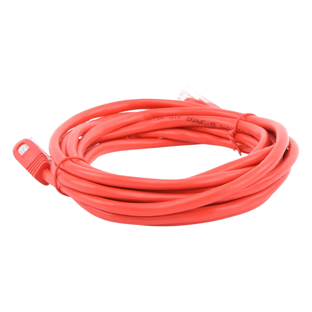 Cable de Parcheo UTP Cat5e - 3.0 Metros (9.84 Pies) - Rojo