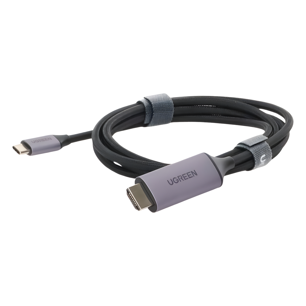 Cable USB-C 3.1 a HDMI 4K | 1.5 Metros (4.92 Pies) | Compatible con Thunderbolt 3 & 4 | Adaptador Tipo-C a HDMI | 4k@60Hz | Soporta Modo Espejo y Modo Extendido | Carcasa de Aluminio | Nylon Trenzado | Conector Niquelado | Blindaje Multicapa