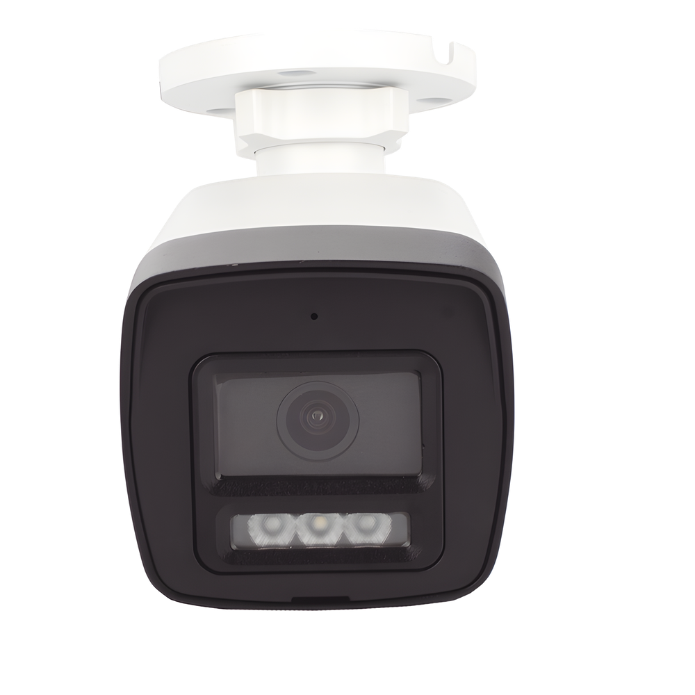 [Audio Bidireccional + Dual Light + ColorVu] Bala TURBOHD 2 Megapixel (1080p) / Lente 2.8 mm / 30 mts IR EXIR + 20 mts Luz Blanca / Micrófono y Bocina Integrado / Exterior IP67 / Metal / dWDR