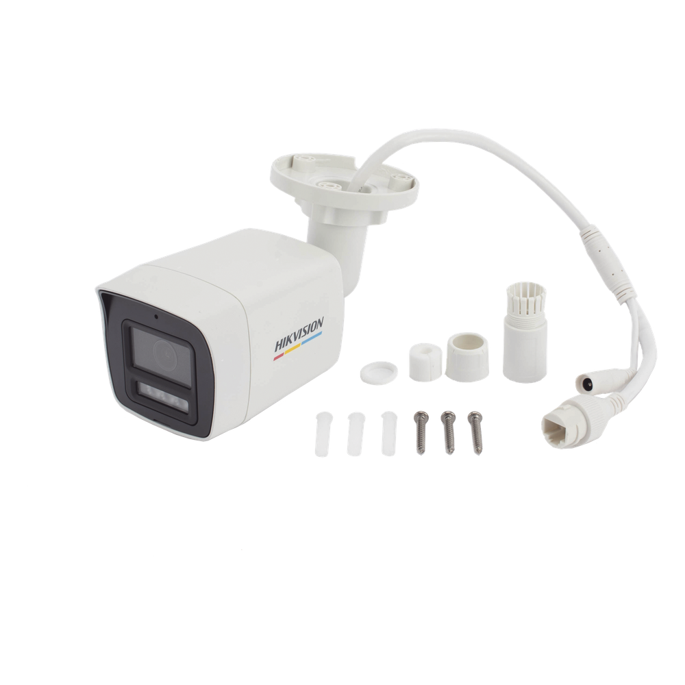 [ColorVu 3.0 + MD 3.0] Bala IP 4 Megapixel / Lente 2.8 mm / Dual Light (30 mts IR + 30 mts Luz Blanca) / Micrófono Integrado / Detección de Movimiento 3.0 / Exterior IP67 / WDR / PoE / Micro SD