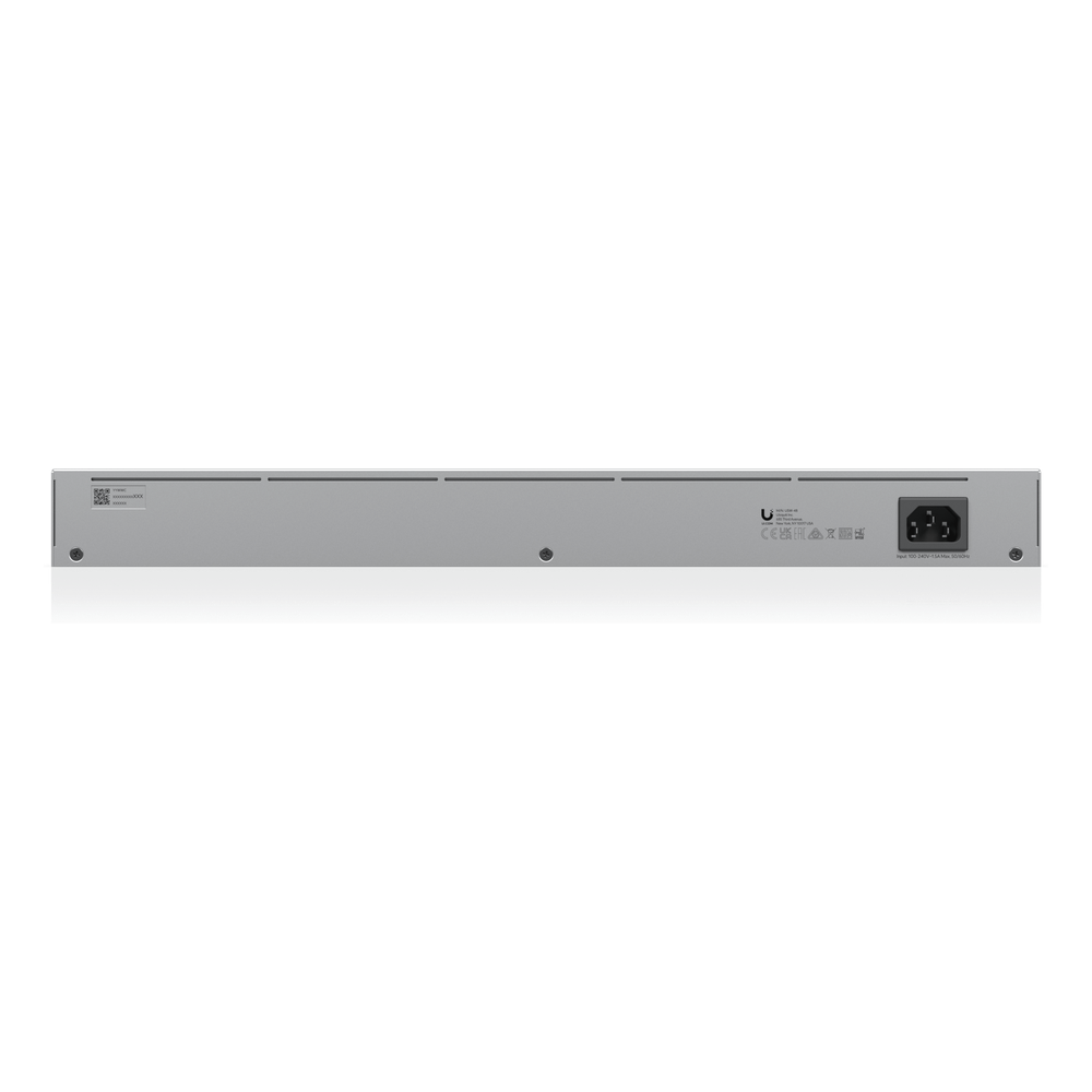 USW-48 — Switch Layer 2 de 48 Puertos GbE + 4 Puertos SFP con Diseño Fanless para Funcionamiento Totalmente Silencioso