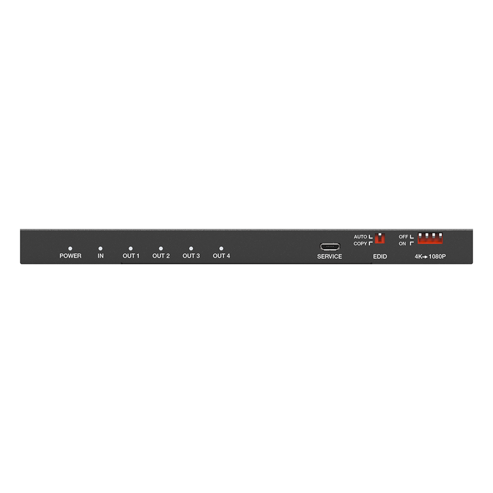 Splitter HDMI 1x4 | 1 Entrada a 4 salidas (Simultaneas) | 4K@60Hz | Extractor de Audio | Down Scaler | HDR  4:4:4 | EDID | 18Gbps
