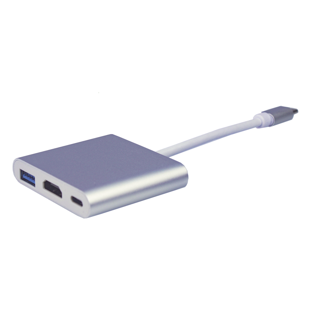 Adaptador Multipuerto USB-C 3.1 A HDMI 4K / USB 3.0 / USB – C /  Alta Velocidad de Transmisión de Datos / Admite Carga Rápida (PD) en el Puerto USB – C