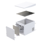 Gabinete PROFUNDO hasta 705 mm  de profundidad, de Exterior de 9UR con Ventiladores y Termostato, Se envía el Gabinete Armado, (Montaje a poste o torre se vende por separado).