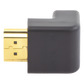 Adaptador HDMI de 90 Grados Macho a Hembra / Hacia Arriba / HDMI 2.0 4K@60Hz / Proporciona Flexibilidad Sin Doblar los Cables HDMI