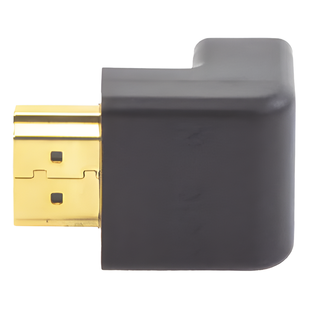 Adaptador HDMI de 90 Grados Macho a Hembra / Hacia Arriba / HDMI 2.0 4K@60Hz / Proporciona Flexibilidad Sin Doblar los Cables HDMI