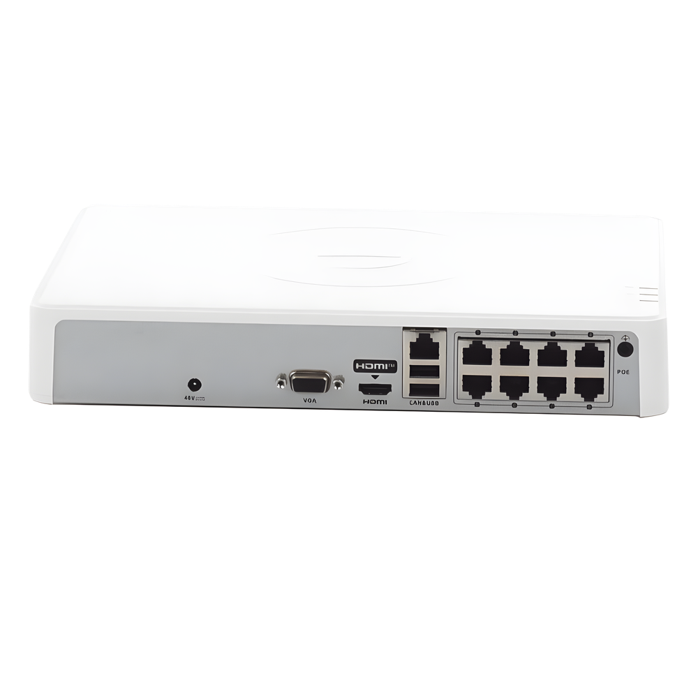 NVR 4 Megapixel (Compatible con Cámaras ACUSENSE) / 8 canales IP / 8 Puertos PoE /1 Bahía de Disco Duro / Salida de Vídeo Full HD