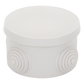 Caja Derivación-Conexión de Plástico Circular con 4 Glándulas de Goma (70 diámetro X 48 alto mm). Para Instalaciones Comerciales,  Residenciales e Industriales. Cerrado a Presión.