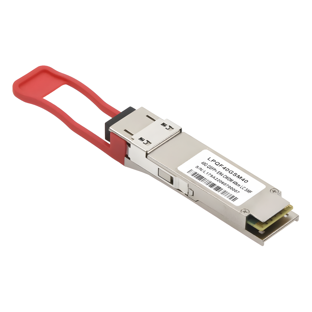 Transceptor Óptico QSFP+ (Mini-Gbic) / Monomodo 1310 nm / 40 Gbps / 40GBASE-ER4 /Conectores LC/UPC Dúplex / DDM / Hasta 40 km