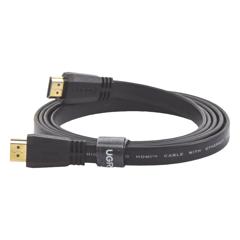 Cable HDMI 2.0 Plano de 1.5 Metros (4.92 Pies) / 4K@60Hz / HDR / 3D / HEC (Canal Ethernet HDMI) / ARC (Canal de Retorno de Audio / Color Profundo de 48 Bits / Audio de 32 Canales / HDCP / Audio Dolby True HD 7.1 / 18 Gbps / EstaÑado y Triple Blindaje / A