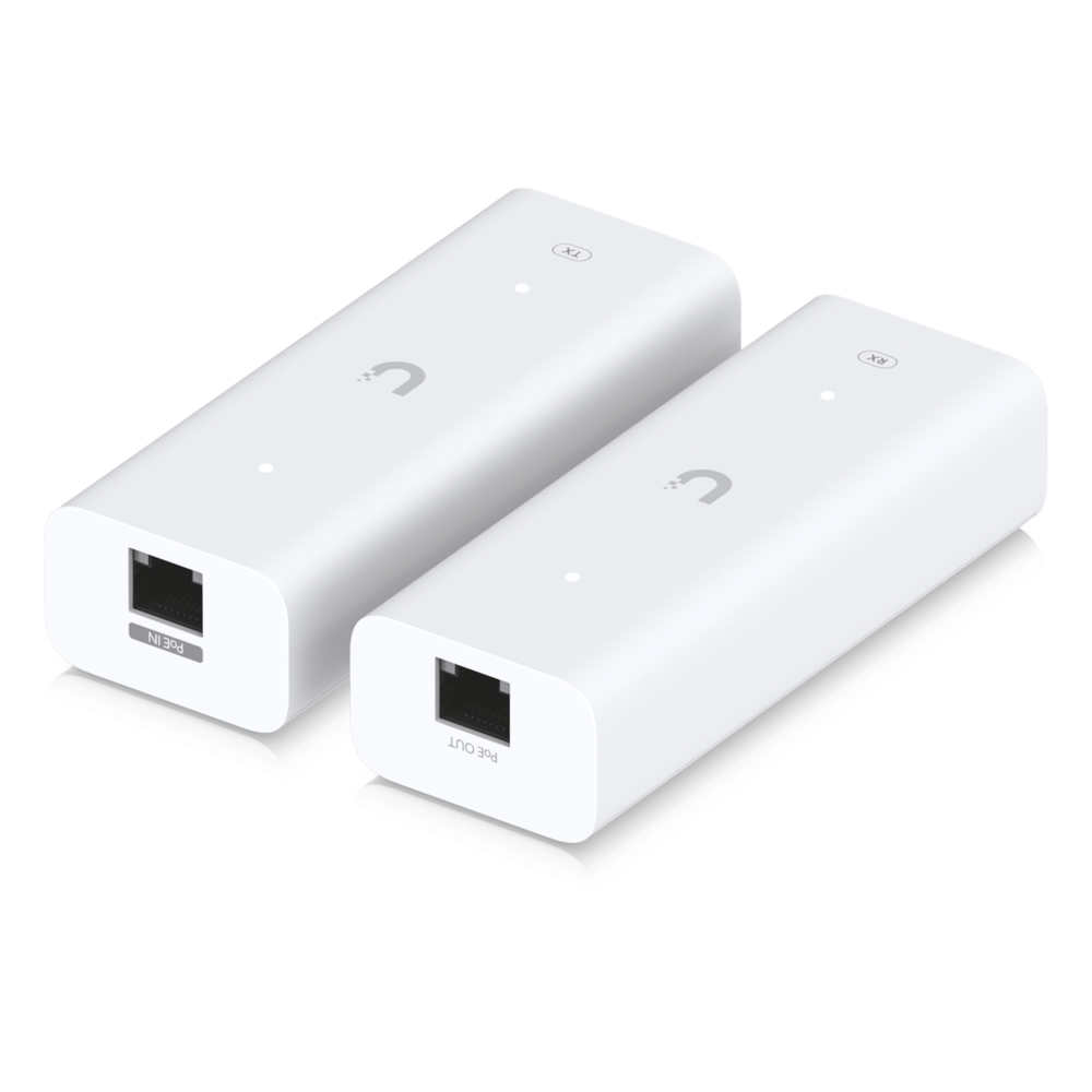 Kit Extensor PoE sobre 2 Hilos (Par Transmisor/Receptor) para Cable Par Trenzado o Coaxial, Entrada PoE++ y Salida PoE/PoE+, Incluye Adaptadores BNC