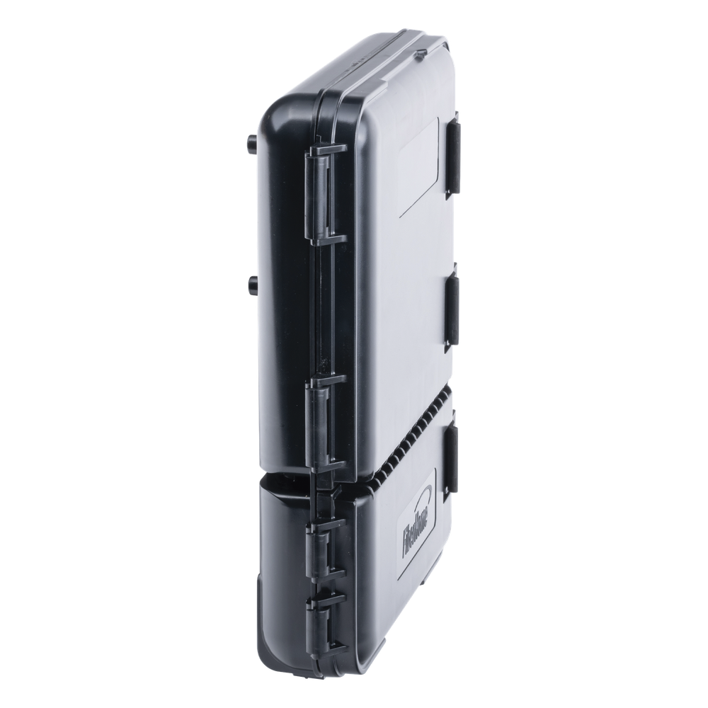 Caja de Distribución de Fibra Óptica para 24 Empalmes, con 8 Acopladores SC/APC Simplex, Exterior IP55, Color Negro