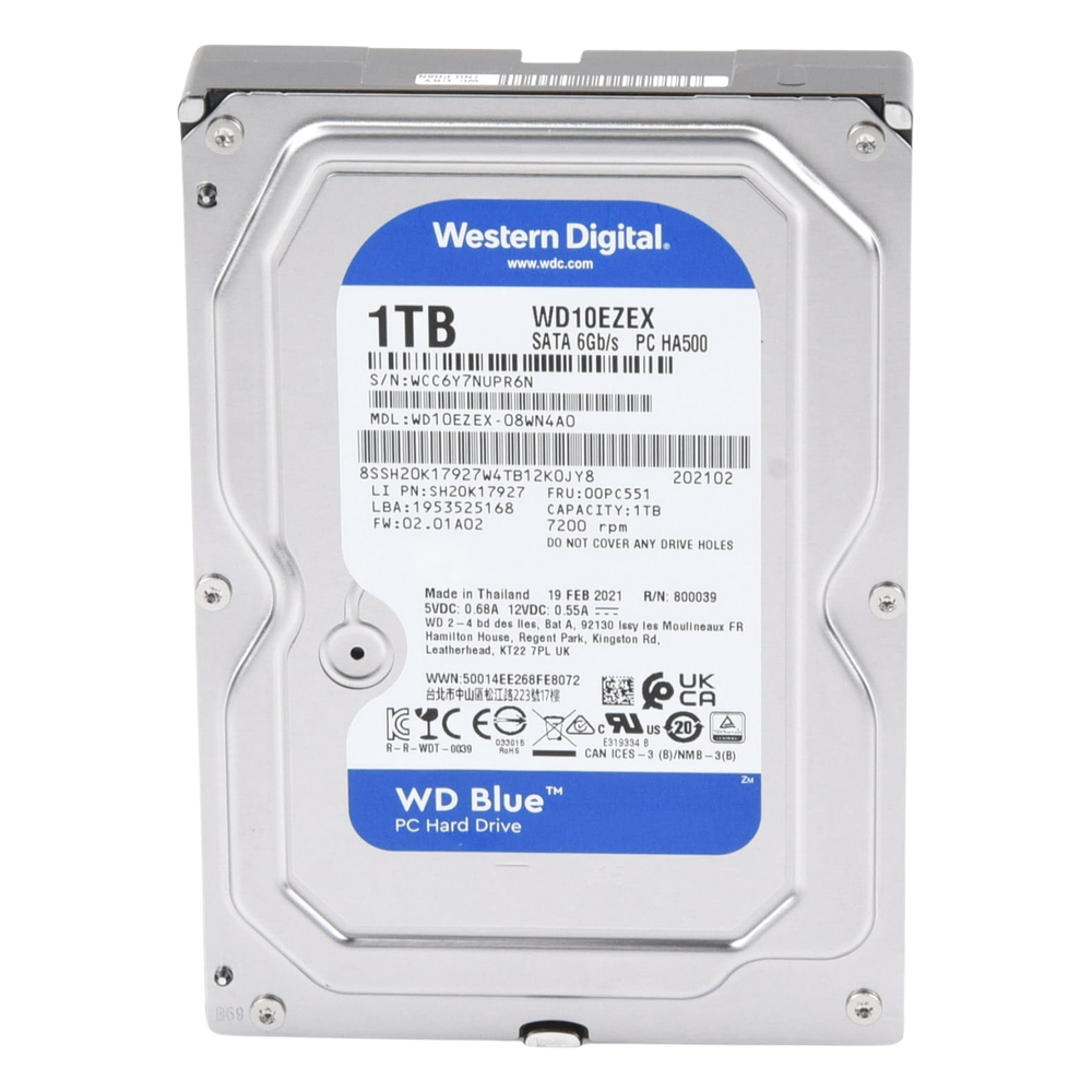 Disco duro Blue de 1 TB / 7200 RPM / Recomendado para PC / Uso 8-5 / 1 Años de Garantia