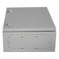 Gabinete de Acero IP66 Uso en Intemperie (500 x 700 x 250 mm) con Placa Trasera Interior Metálica y Compuerta Inferior Atornillable (Incluye Chapa y Llave T).