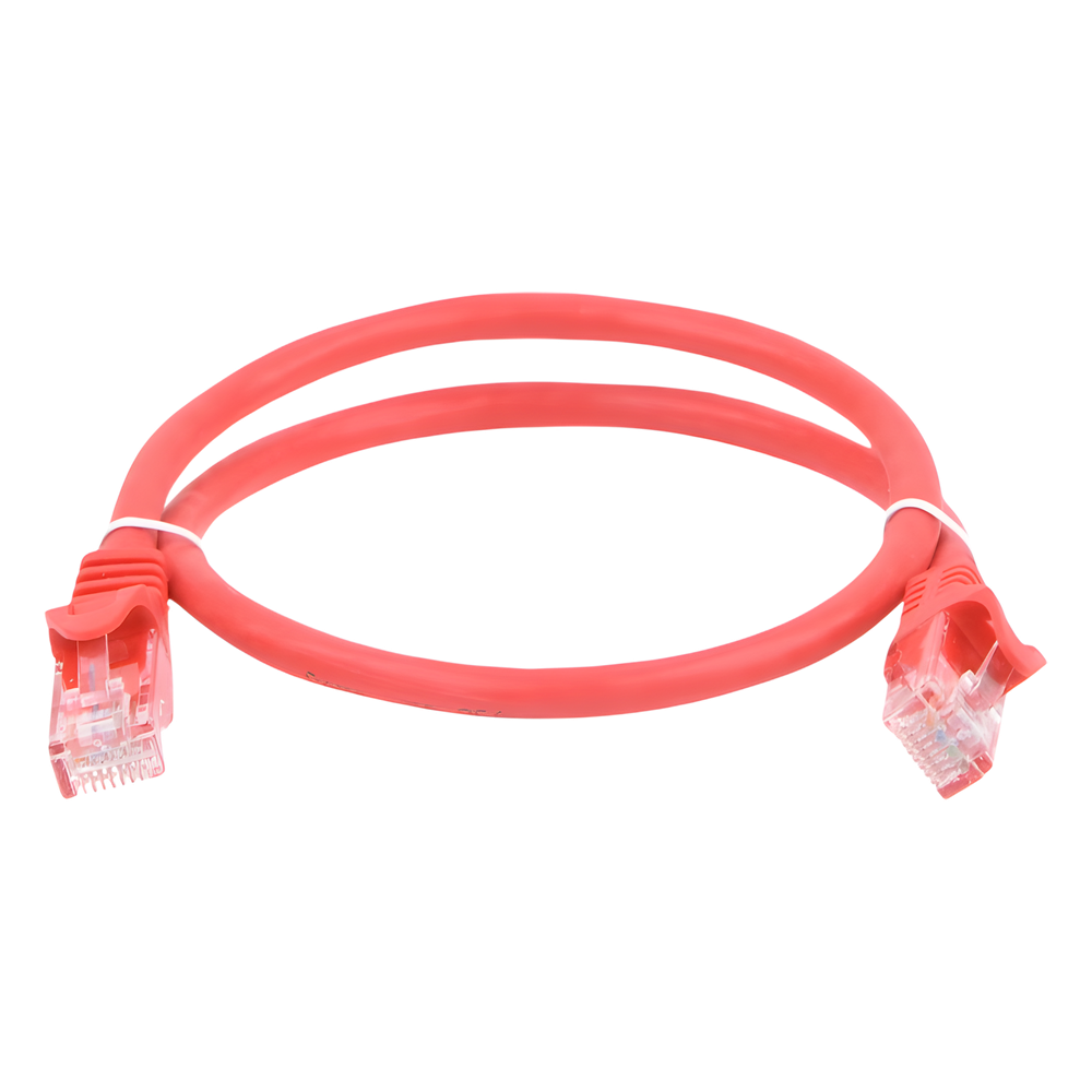 Cable de Parcheo UTP Cat6 - 0.5 Metros (1.64 Pies) - Rojo