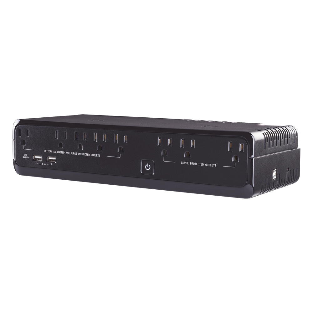 UPS de 750 VA/375 W, Topología Standby, Entrada 120 Vca NEMA 5-15P, de Escritorio, Con 8 Tomas NEMA 5-15R