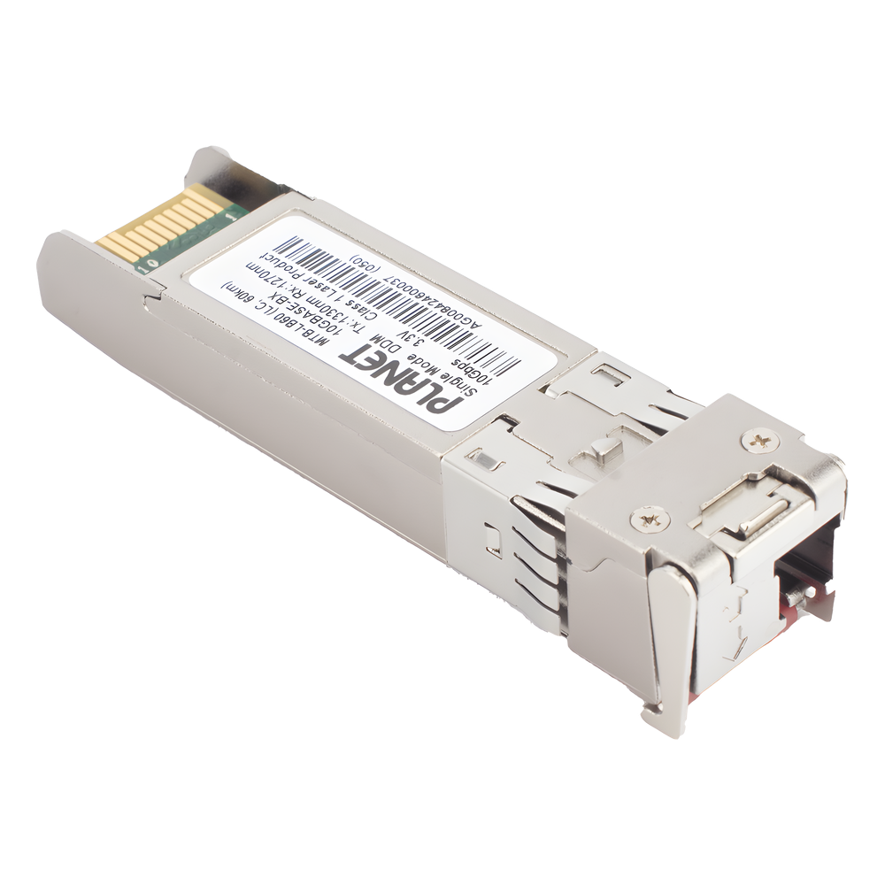 Transceptor WDM mini-Gbic SFP+ 10G LC TX:1330nm RX:1270nm para fibra Mono Modo 60 Km, Requiere MTB-LA60