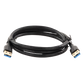 Cable USB-A 3.0 a  USB-A 3.0 / 1 Metro / Macho a Macho / Conector Niquelado / Núcleo de Cobre Estañado / Blindaje Múltiple / Velocidad 5Gbps / No Requiere Controlador / Compatible con USB2.0 Y USB 1.1