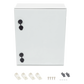 Gabinete de Poliéster IP65 Uso en Intemperie (400 x 500 x 200 mm) con Placa Trasera Interior de Plástico (Incluye Chapa y Llave).