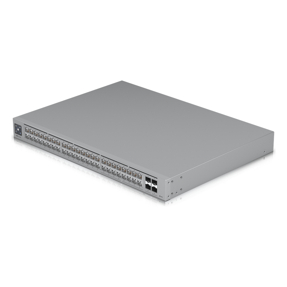 UniFi Switch Pro Max 48 – Switch Capa 3 con 48 Puertos (16 × 2.5 GbE y 32 × 1 GbE), 4 Puertos SFP+ 10G y Pantalla Informativa Integrada